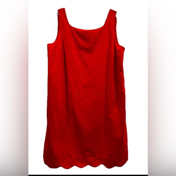Kate Spade Red Scallop Hem Mini Dress - Picture 2 of 5